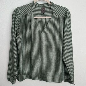 ANNE WILLI PARIS metallic threaded blouse 2 US 8